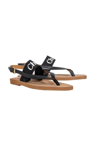 - Sandals Sz 11 Customized options Chloe Tan Logo Black Best-seller Strappy w/
