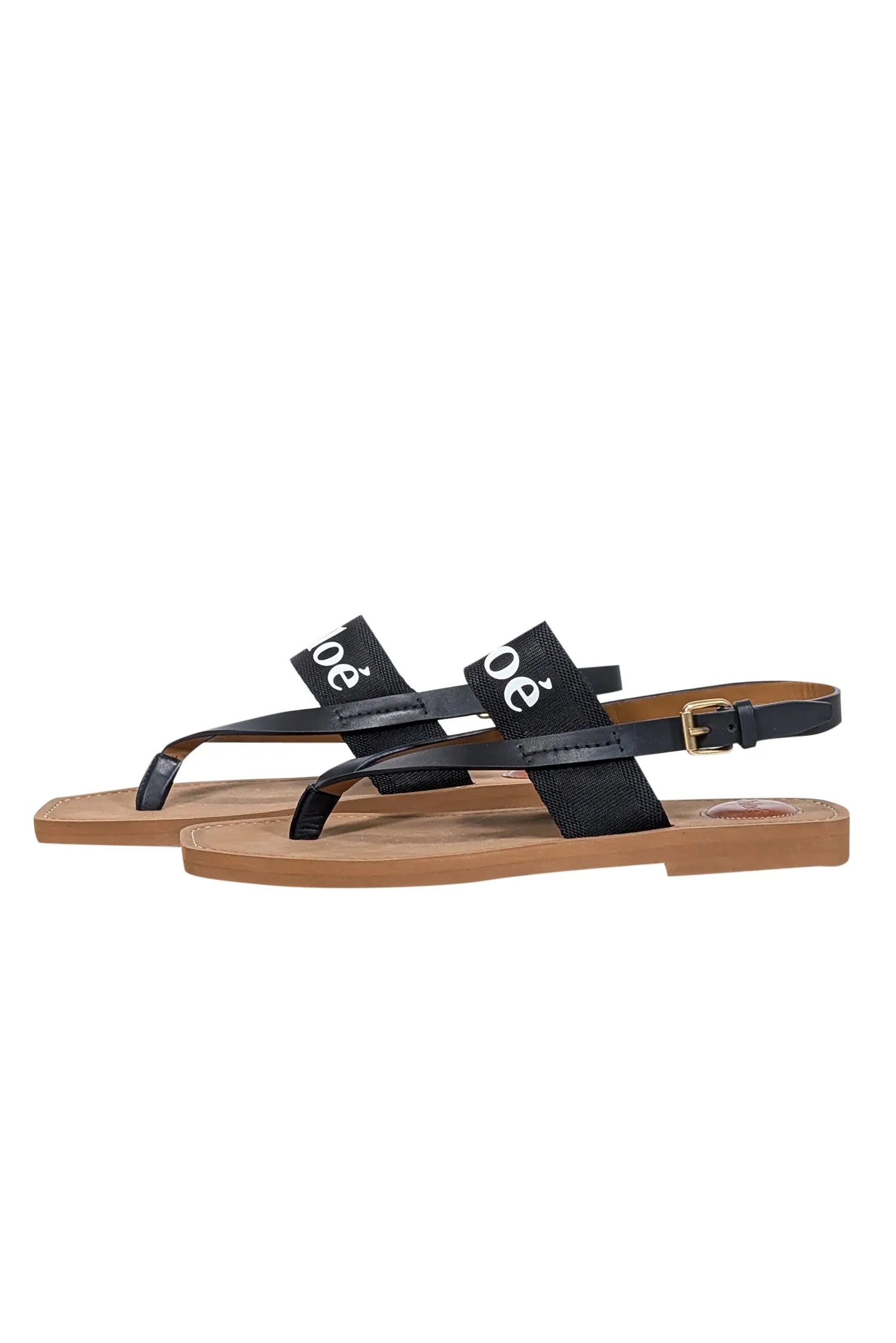- Sandals Sz 11 Customized options Chloe Tan Logo Black Best-seller Strappy w/