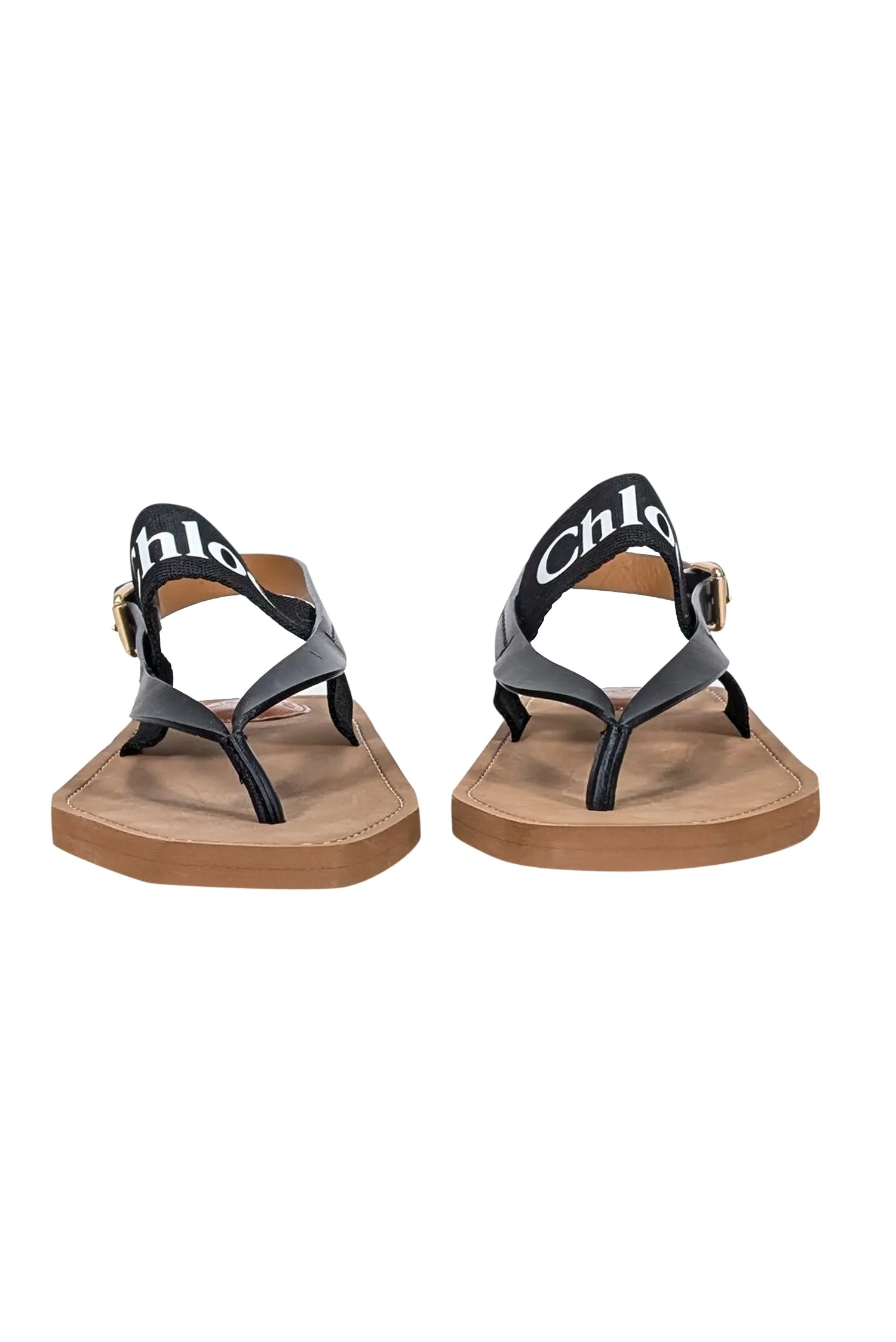 - Sandals Sz 11 Customized options Chloe Tan Logo Black Best-seller Strappy w/