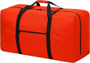 110L Extra Large Duffel Bag 32.5 inch Travel Duffle Bag lightweight Luggage Storage Bag for Outdoor, Camping, Sport-Orange