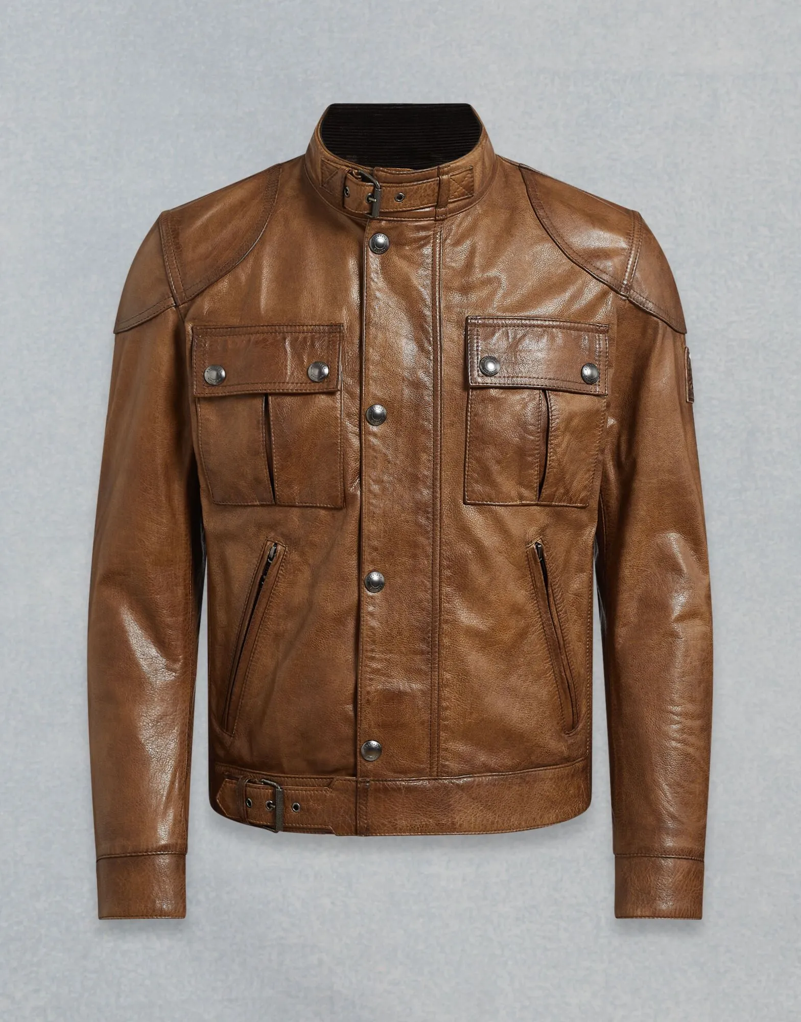 2.0 Leather In GANGSTER BELSTAFF Practical design End-to-end encryption Hand-Waxed LEATHER JACKET Black