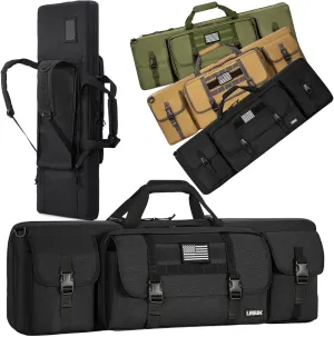 28" 36" 42" 46" 51" 55" Soft Double Rifle Bag, Portable Long Rifle Bag for Outdoor Hunting Shooting, Gun Case Storage & Transportation, with Multiple Colors