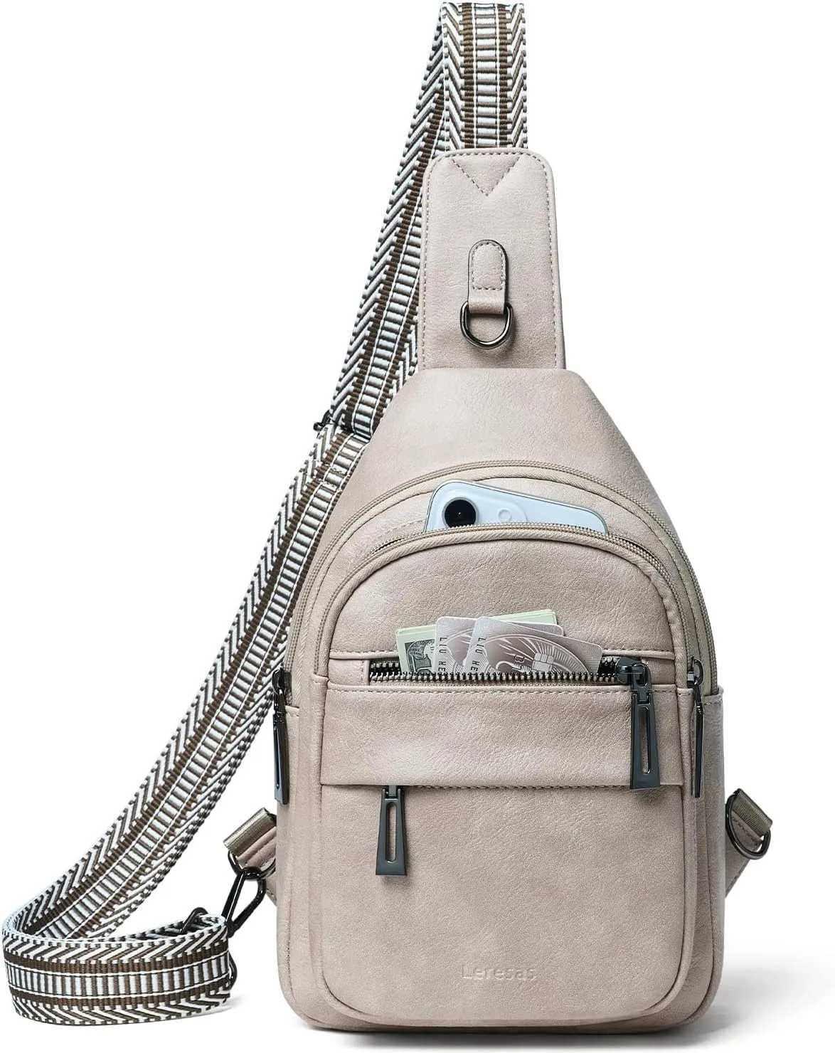 7L Sling Bag for Women Crossbody Bag Sling Purse Fanny Packs Vegan Leather Chest Bag Trendy Handbag Travel Anti Theft