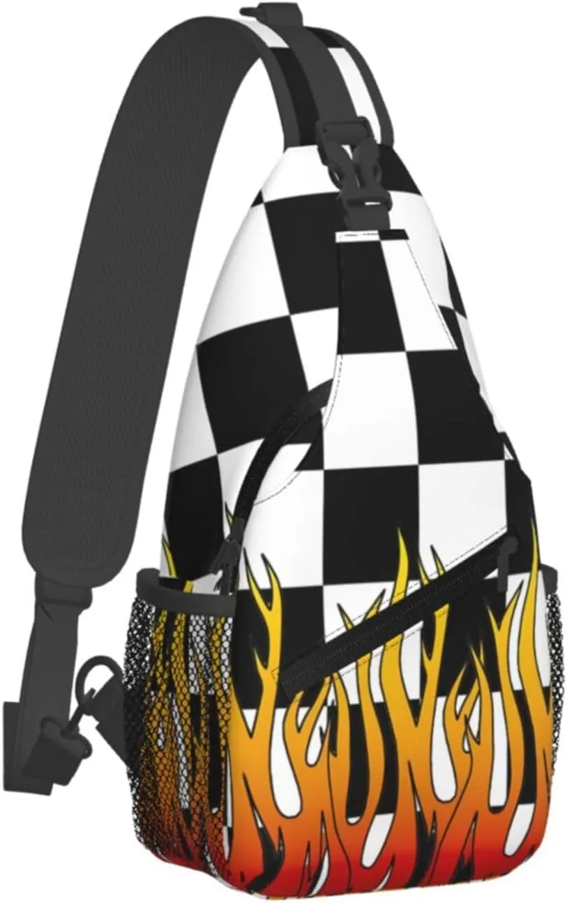 Abstract Rainbow Tie Dye Pattern Chest Bags Crossbody Sling Bag Shoulder Bag Travel Hiking Daypack For Men Women