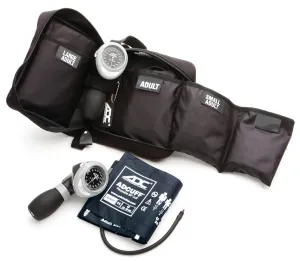 ADC Multikuf 731 3-Cuff EMT Kit with 804 Portable Palm Aneroid Sphygmomanometer, Small Adult, Adult and Large Adult Blood Pressure Cuffs (19-50 cm), Black Nylon Zipper Storage Case, Multi-color, Small Adult, Adult & Large Adult (19-50cm)