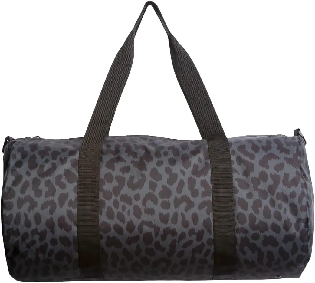Add Your Text Leopard Print Duffel Bag: 29L Day Trip Duffel Bag