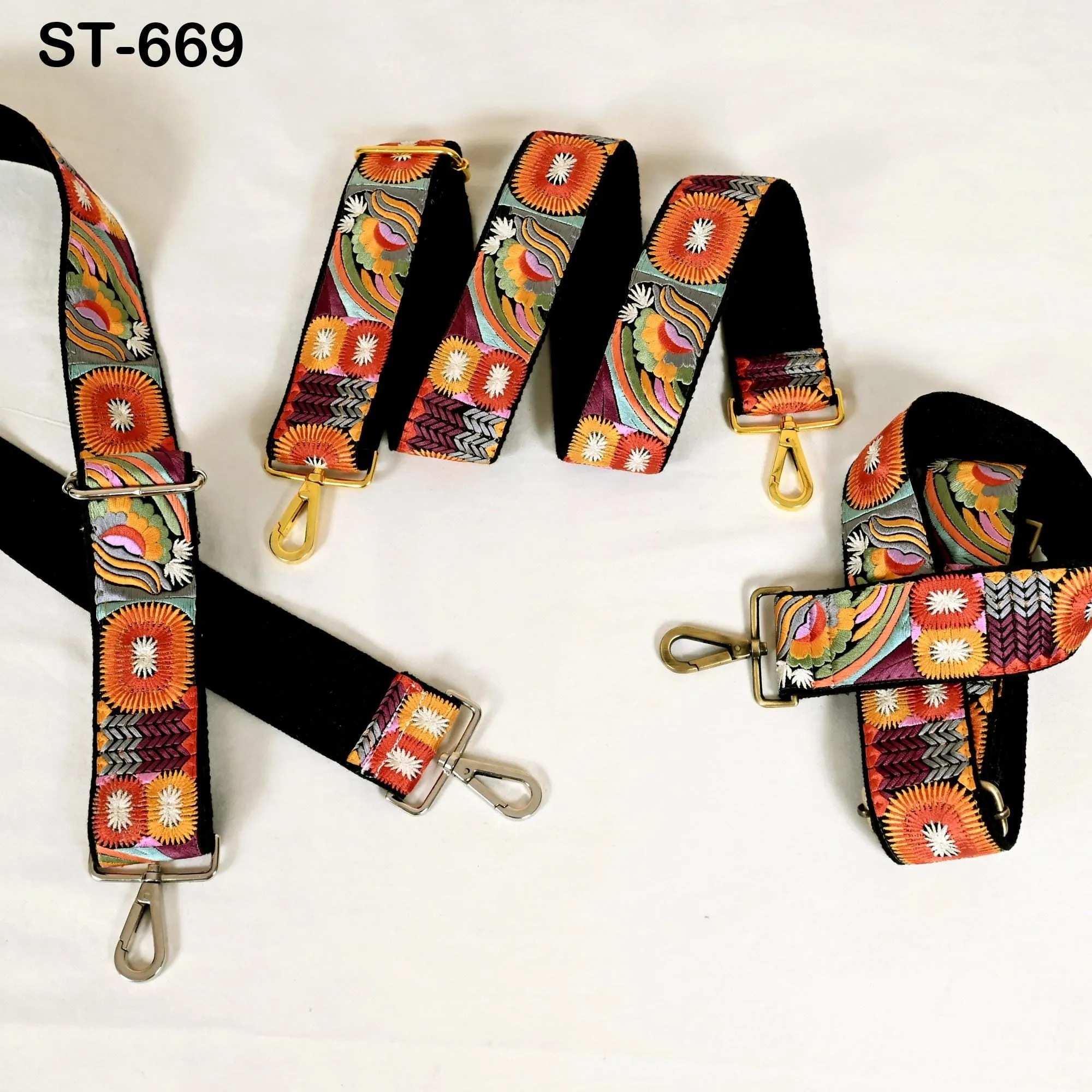 Adjustable Handbag Boho Bag Strap Embroidered Camera Strap Crossbody Strap for Purses Embroidery Replacement Guitar Strap Gift for Mothers