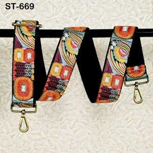 Adjustable Handbag Boho Bag Strap Embroidered Camera Strap Crossbody Strap for Purses Embroidery Replacement Guitar Strap Gift for Mothers