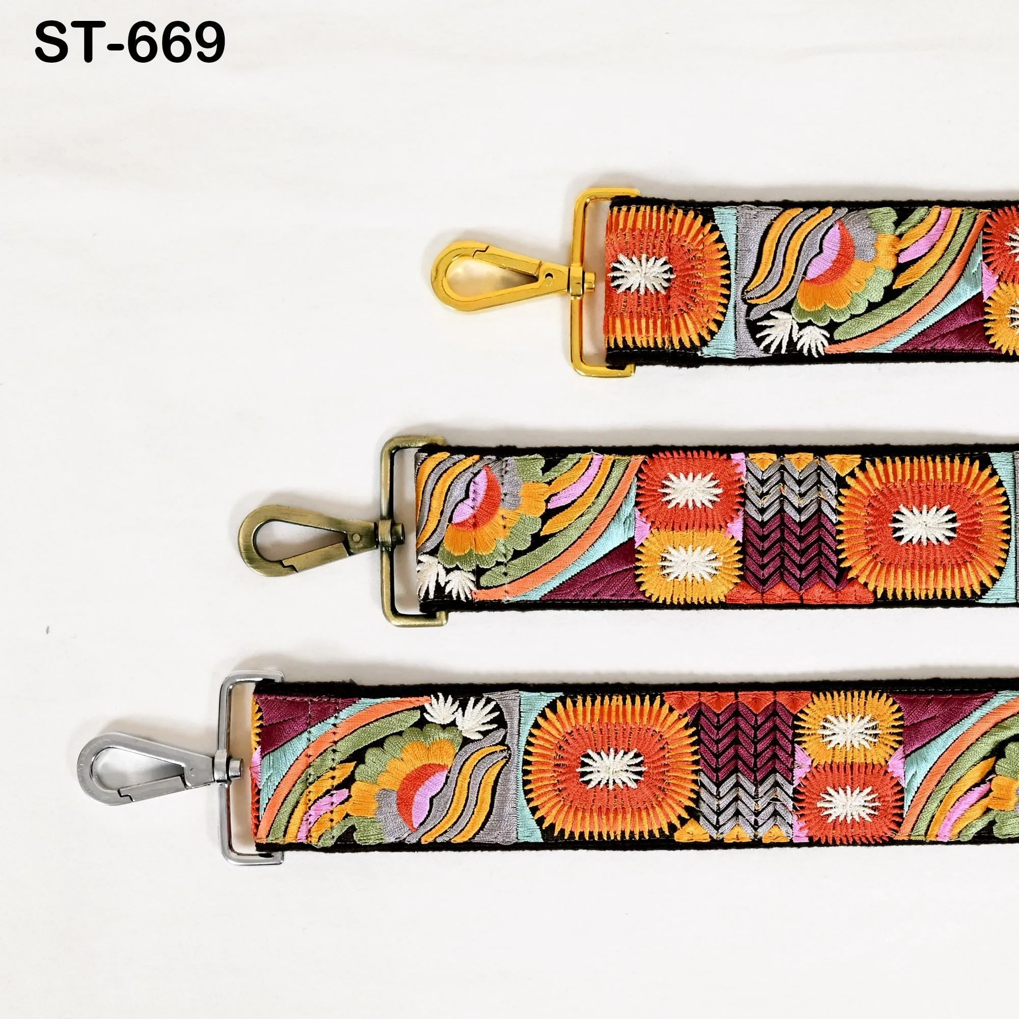 Adjustable Handbag Boho Bag Strap Embroidered Camera Strap Crossbody Strap for Purses Embroidery Replacement Guitar Strap Gift for Mothers