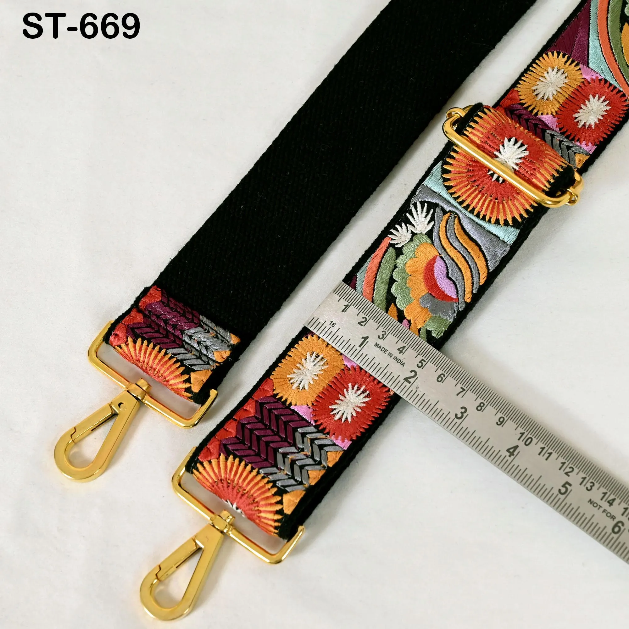Adjustable Handbag Boho Bag Strap Embroidered Camera Strap Crossbody Strap for Purses Embroidery Replacement Guitar Strap Gift for Mothers