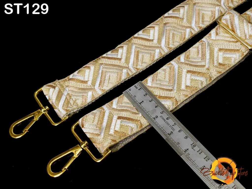 Adjustable Purse Strap Embroidered Crossbody Strap for Purses Bohemian Sling Bag Strap Replacement Guitar Strap Handbag Strap Gift for Wife