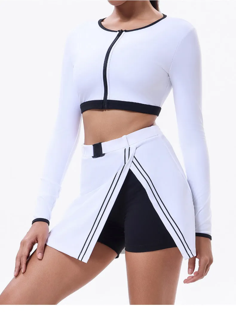 Aira Contrast Longsleeve Top & Skort Set