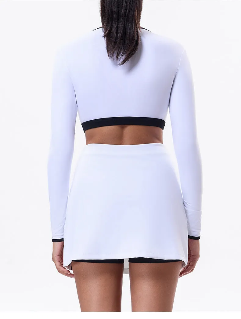 Aira Contrast Longsleeve Top & Skort Set