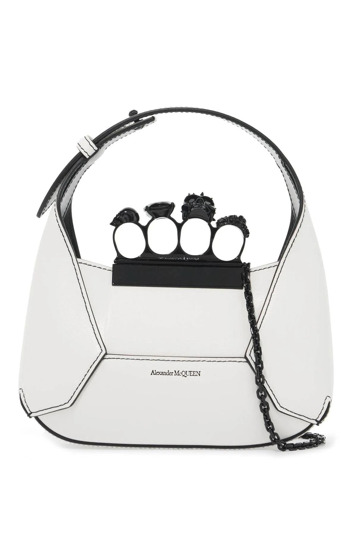 Alexander Mcqueen Mini Jewelled Hobo Bag