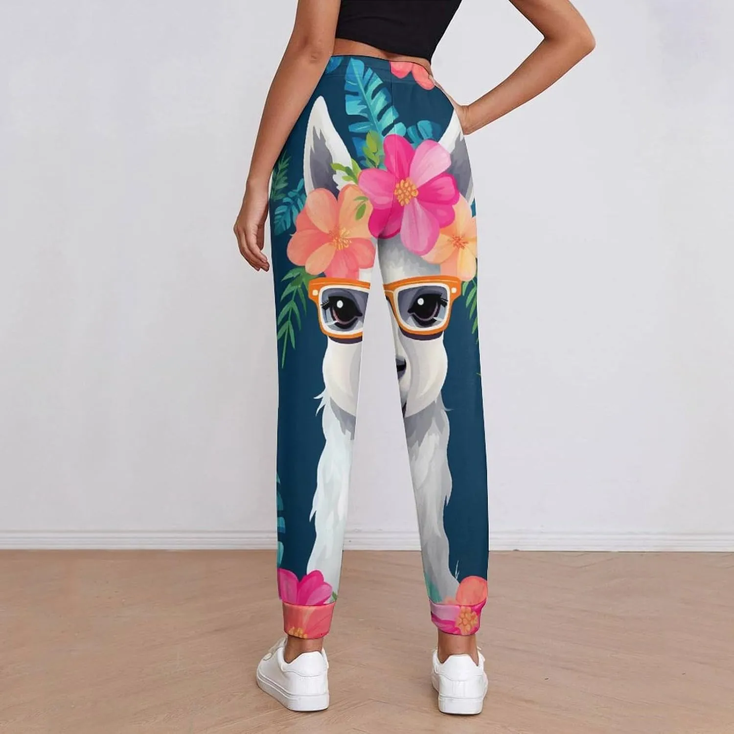 Alo-ha Llama Sweatpants for Women High Waisted Joggers with Pockets Lounge Yoga Pants for Workout Running