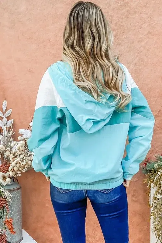 And The Why Color Block Windbreaker Jacket