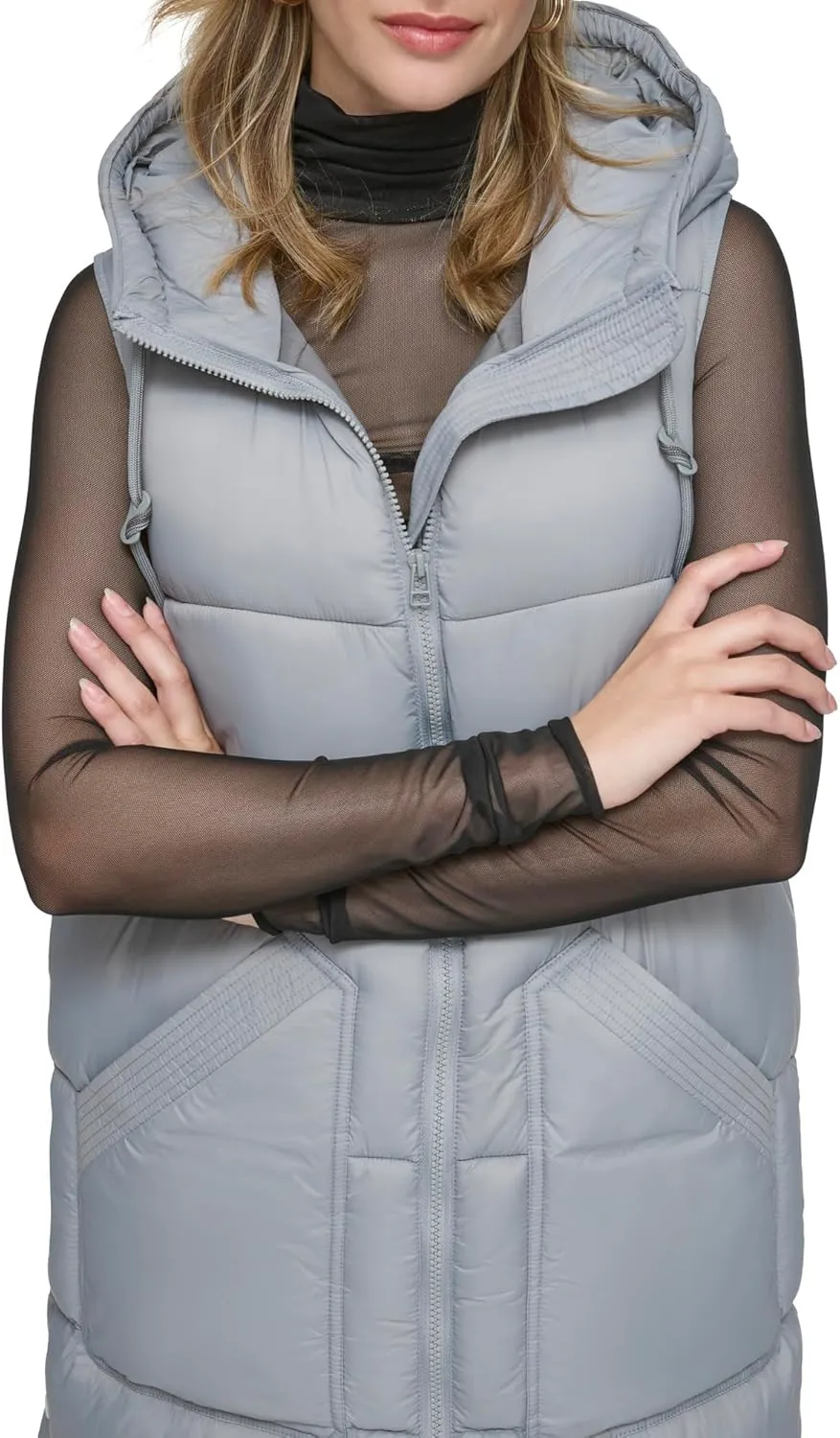 Andrew Marc Women's Kerr Long Quilted Puffer Vest