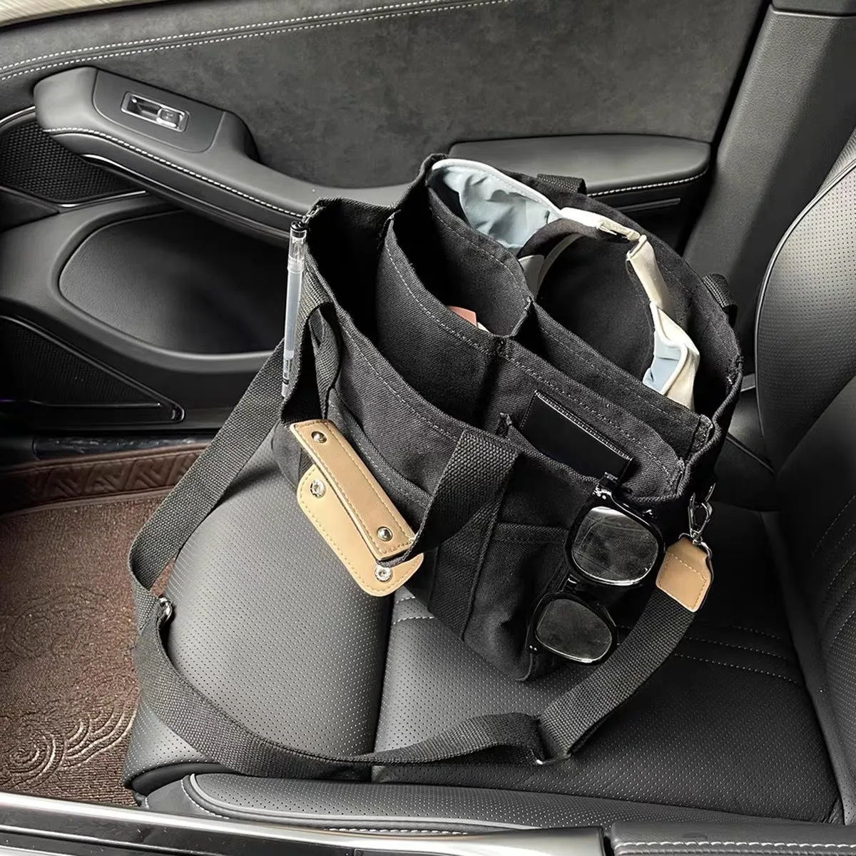 ANYMOM Mommy Diaper Bag Beige Nappy Handbag Waterproof Messenger Canvas Ins Style Maternity Hobos Bag for Stroller