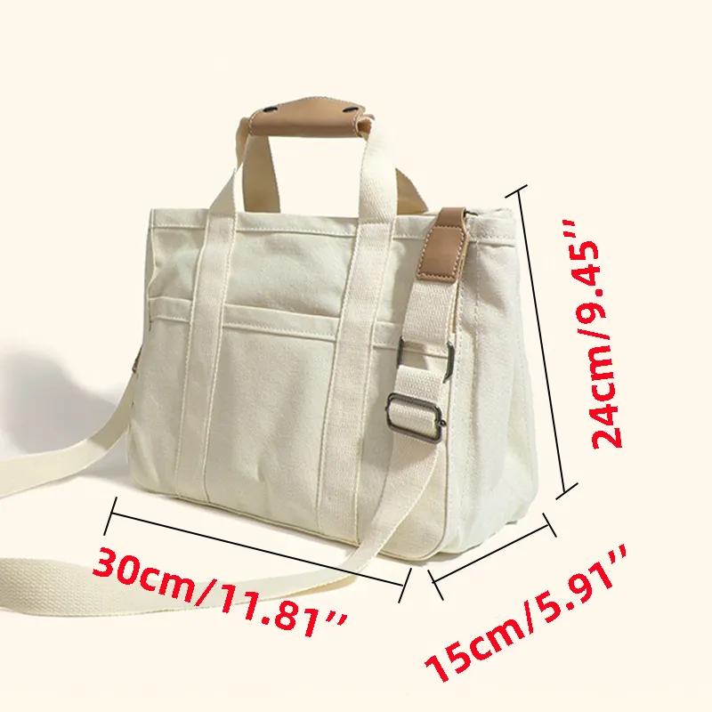 ANYMOM Mommy Diaper Bag Beige Nappy Handbag Waterproof Messenger Canvas Ins Style Maternity Hobos Bag for Stroller