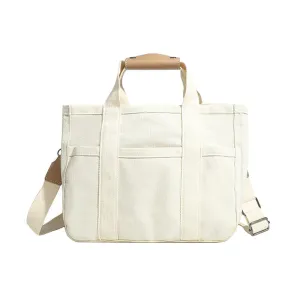 ANYMOM Mommy Diaper Bag Beige Nappy Handbag Waterproof Messenger Canvas Ins Style Maternity Hobos Bag for Stroller