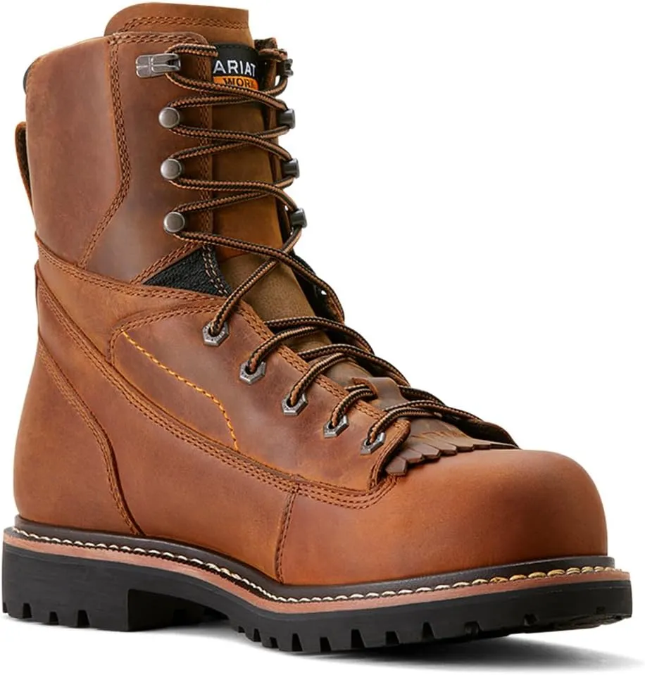 Ariat Men's Longview Shock Shield 8" Waterproof Composite Toe Work Boot Industrial
