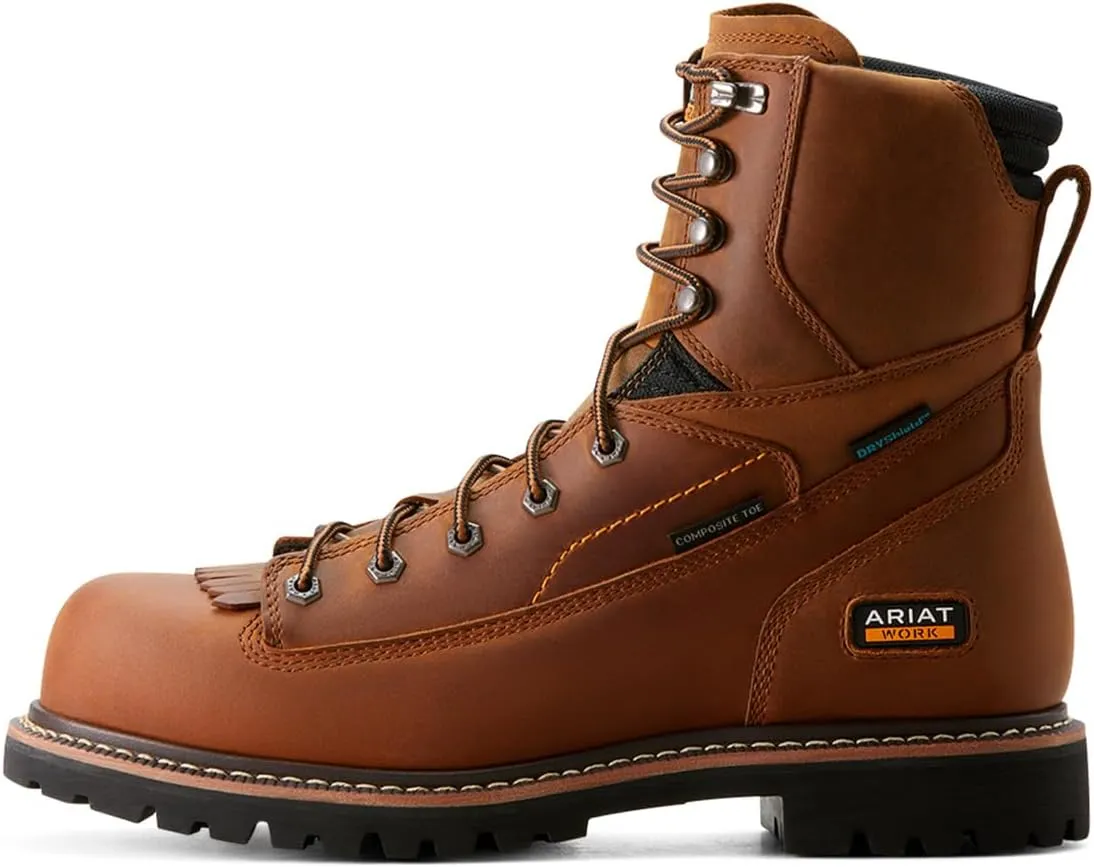 Ariat Men's Longview Shock Shield 8" Waterproof Composite Toe Work Boot Industrial