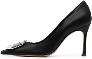 Arqa Pumps for Women Crystal Embellished Pointed Toe High Heels Wedding Dress Stiletto Heel Pump Shoes