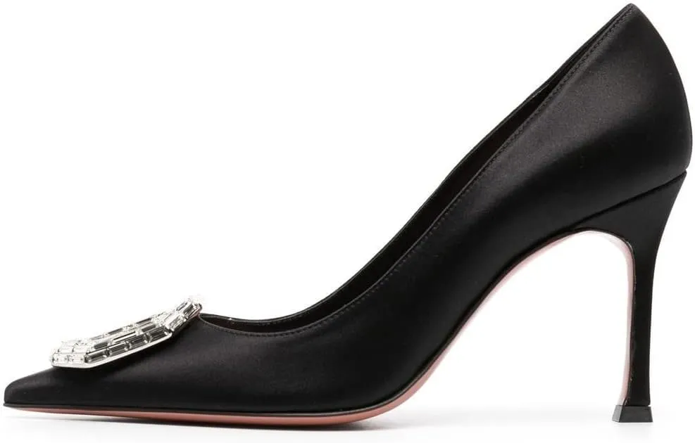 Arqa Pumps for Women Crystal Embellished Pointed Toe High Heels Wedding Dress Stiletto Heel Pump Shoes