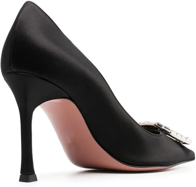 Arqa Pumps for Women Crystal Embellished Pointed Toe High Heels Wedding Dress Stiletto Heel Pump Shoes