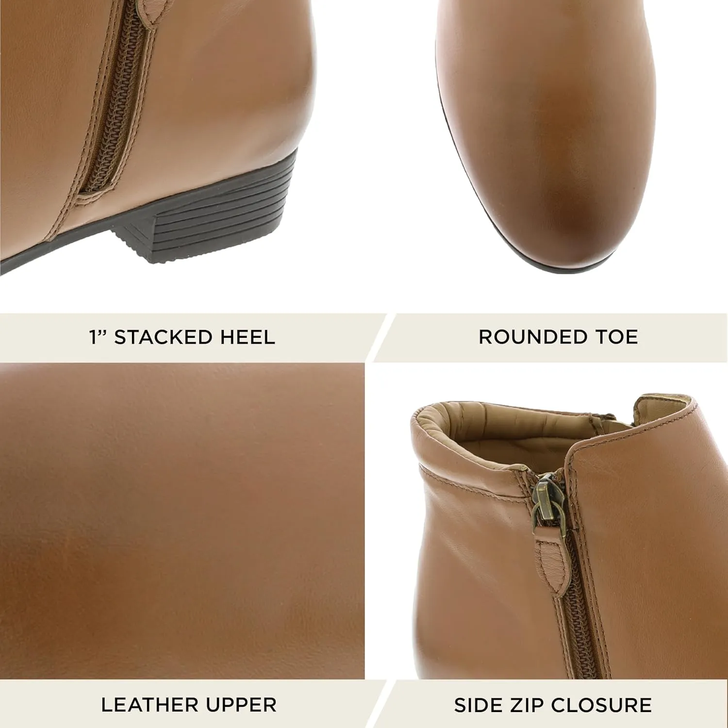 ARRAY Women's Aspen Leather Ankle Boot with Zipper