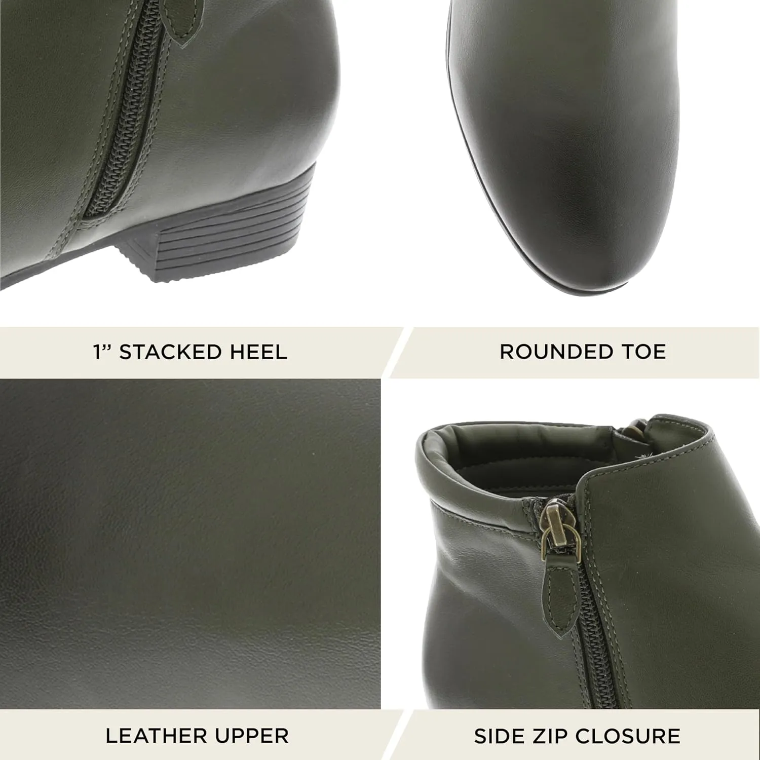 ARRAY Women's Aspen Leather Ankle Boot with Zipper