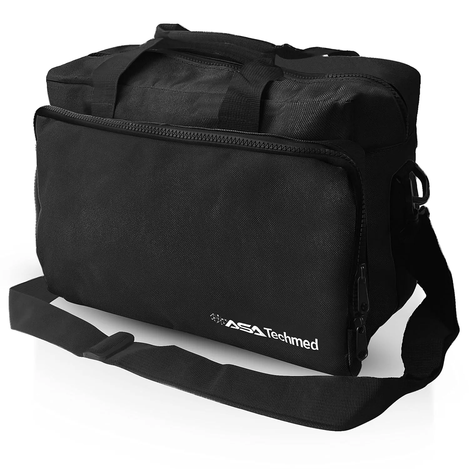 ASA TECHMED Nurse Bag for Medical Equipment, Nurse Accessories Bag Ideal for Doctors, Nurses, Home Health Aids, Medical Students (Black)