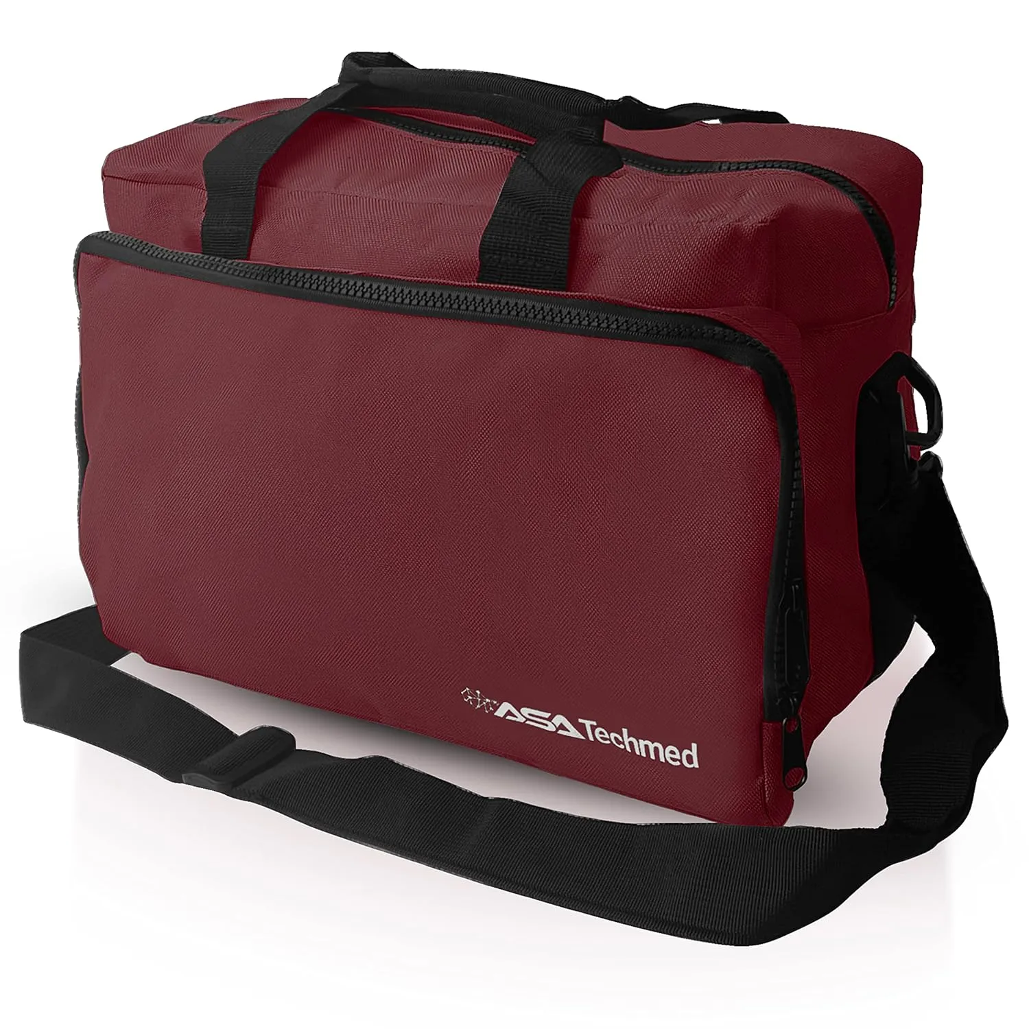 ASA TECHMED Nurse Bag for Medical Equipment, Nurse Accessories Bag Ideal for Doctors, Nurses, Home Health Aids, Medical Students (Burgundy)