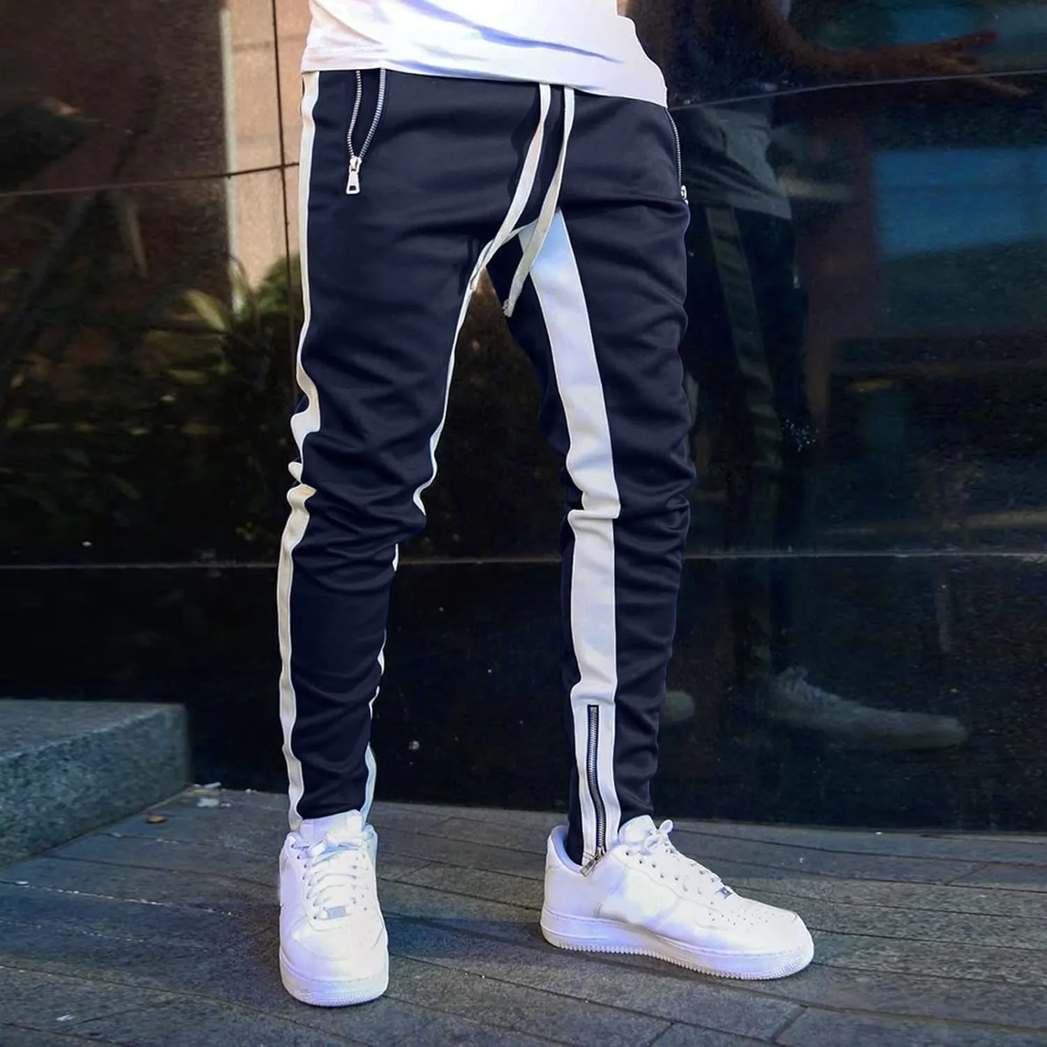 Athletic Workout Jogger Sweatpants for Men Casual Pocket Bodybuilding Men's Pants Mens Fashion Joggers Sweatpants