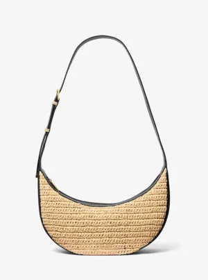 Avra Medium Hand-Crocheted and Leather Crossbody Bag
