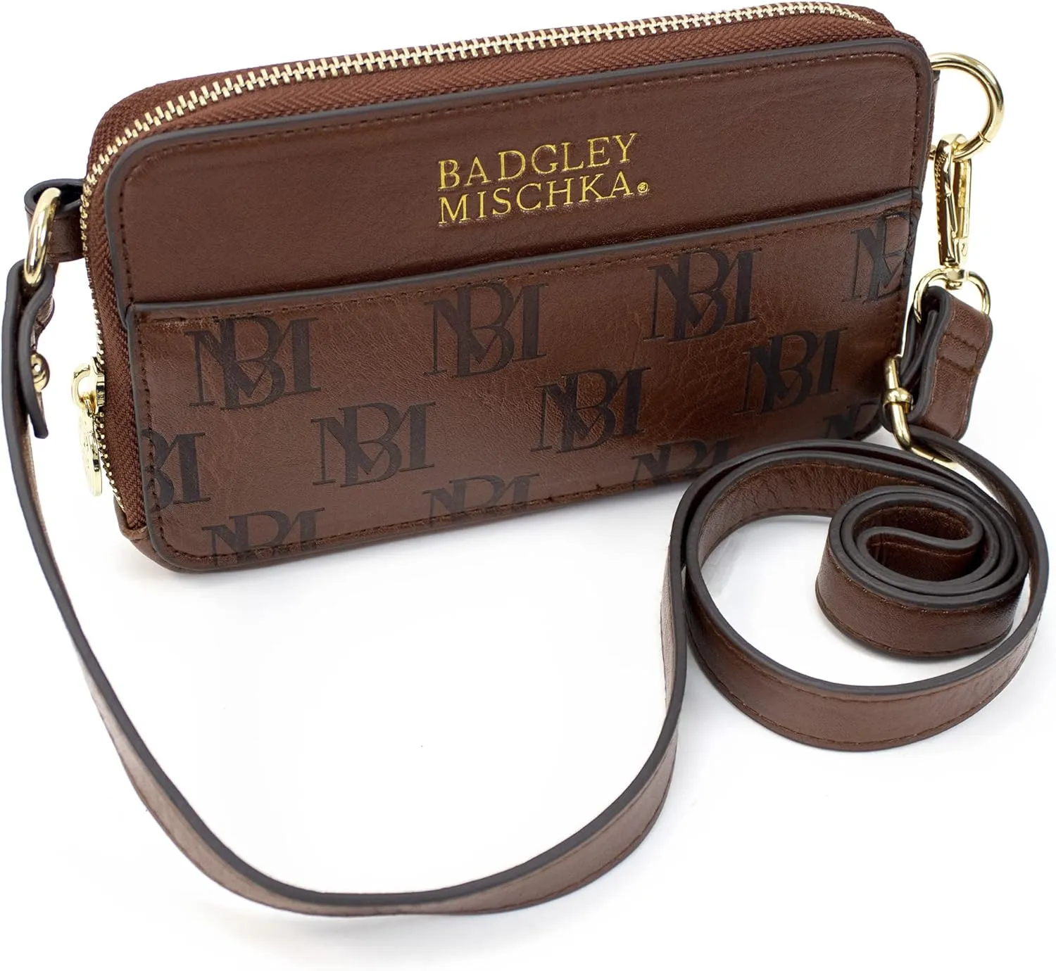 BADGLEY MISCHKA Madalyn Vegan Leather Pouch Belt Bag (Tan)
