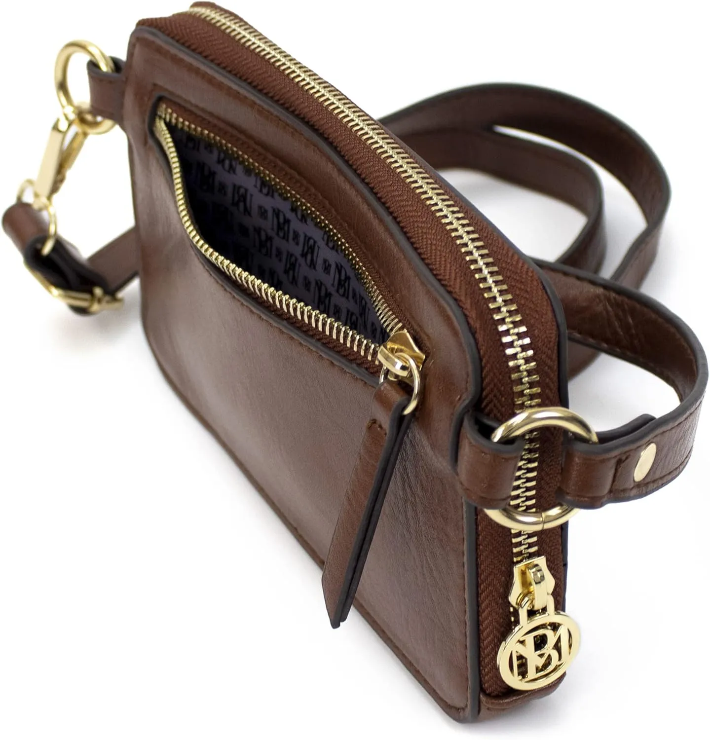 BADGLEY MISCHKA Madalyn Vegan Leather Pouch Belt Bag (Tan)