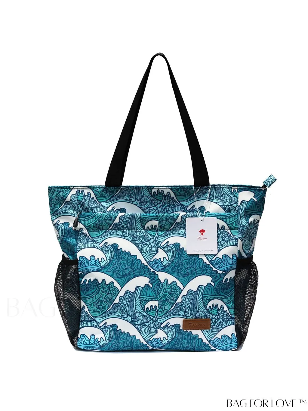 BagForLove - Water-Resistant Floral Tote Bag: Large, Multi-Pocketed for Gym, Work, Travel, Beach - Daily Essential