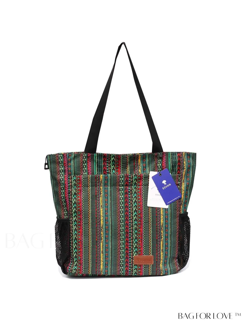 BagForLove - Water-Resistant Floral Tote Bag: Large, Multi-Pocketed for Gym, Work, Travel, Beach - Daily Essential