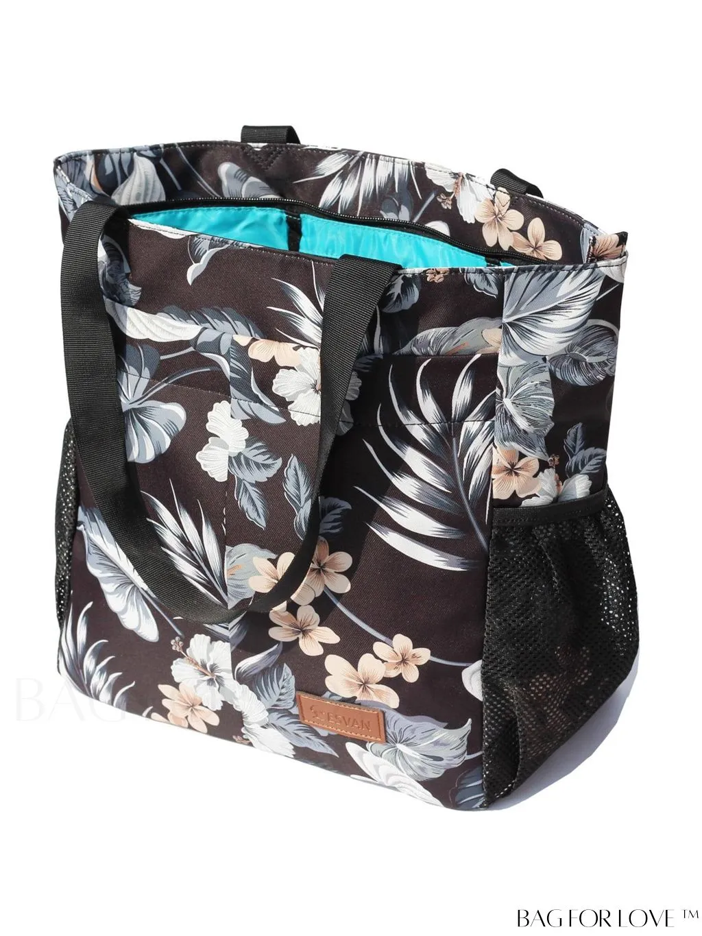 BagForLove - Water-Resistant Floral Tote Bag: Large, Multi-Pocketed for Gym, Work, Travel, Beach - Daily Essential