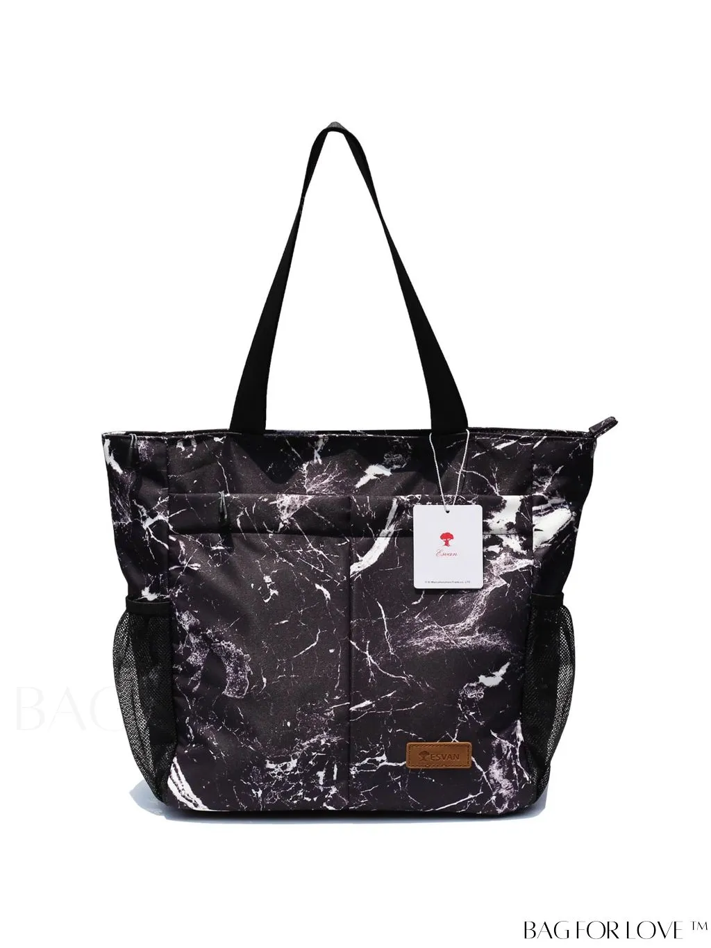 BagForLove - Water-Resistant Floral Tote Bag: Large, Multi-Pocketed for Gym, Work, Travel, Beach - Daily Essential
