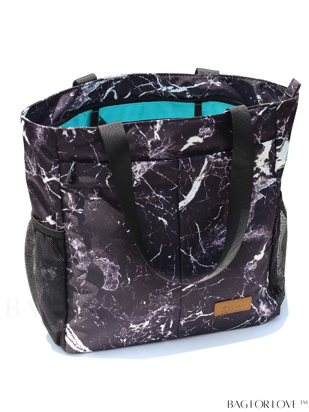BagForLove - Water-Resistant Floral Tote Bag: Large, Multi-Pocketed for Gym, Work, Travel, Beach - Daily Essential