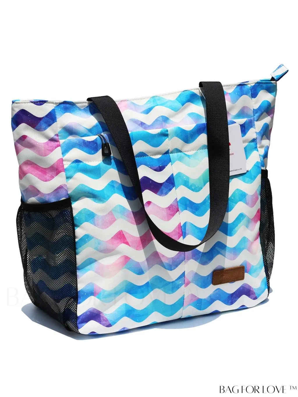 BagForLove - Water-Resistant Floral Tote Bag: Large, Multi-Pocketed for Gym, Work, Travel, Beach - Daily Essential