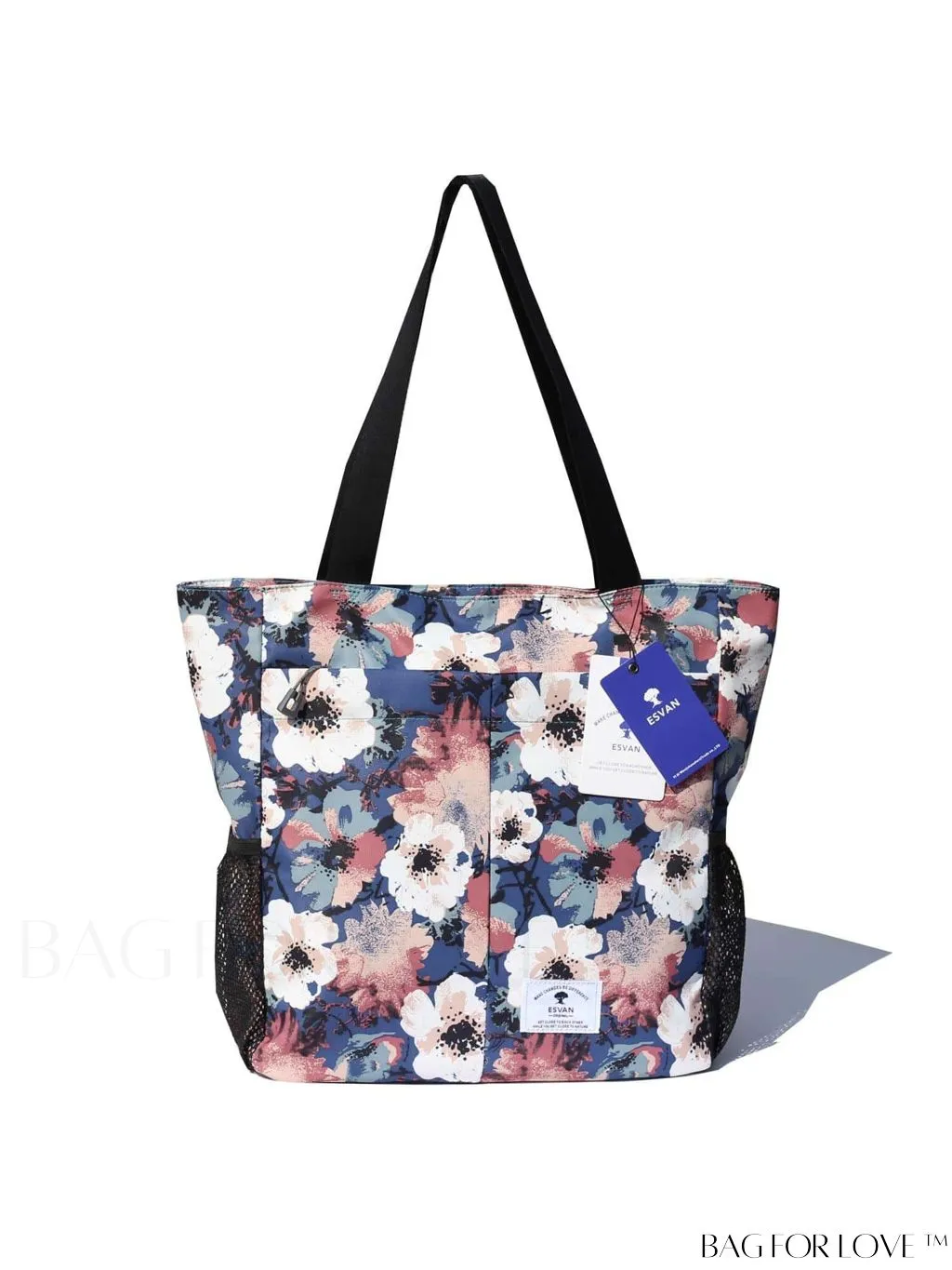 BagForLove - Water-Resistant Floral Tote Bag: Large, Multi-Pocketed for Gym, Work, Travel, Beach - Daily Essential