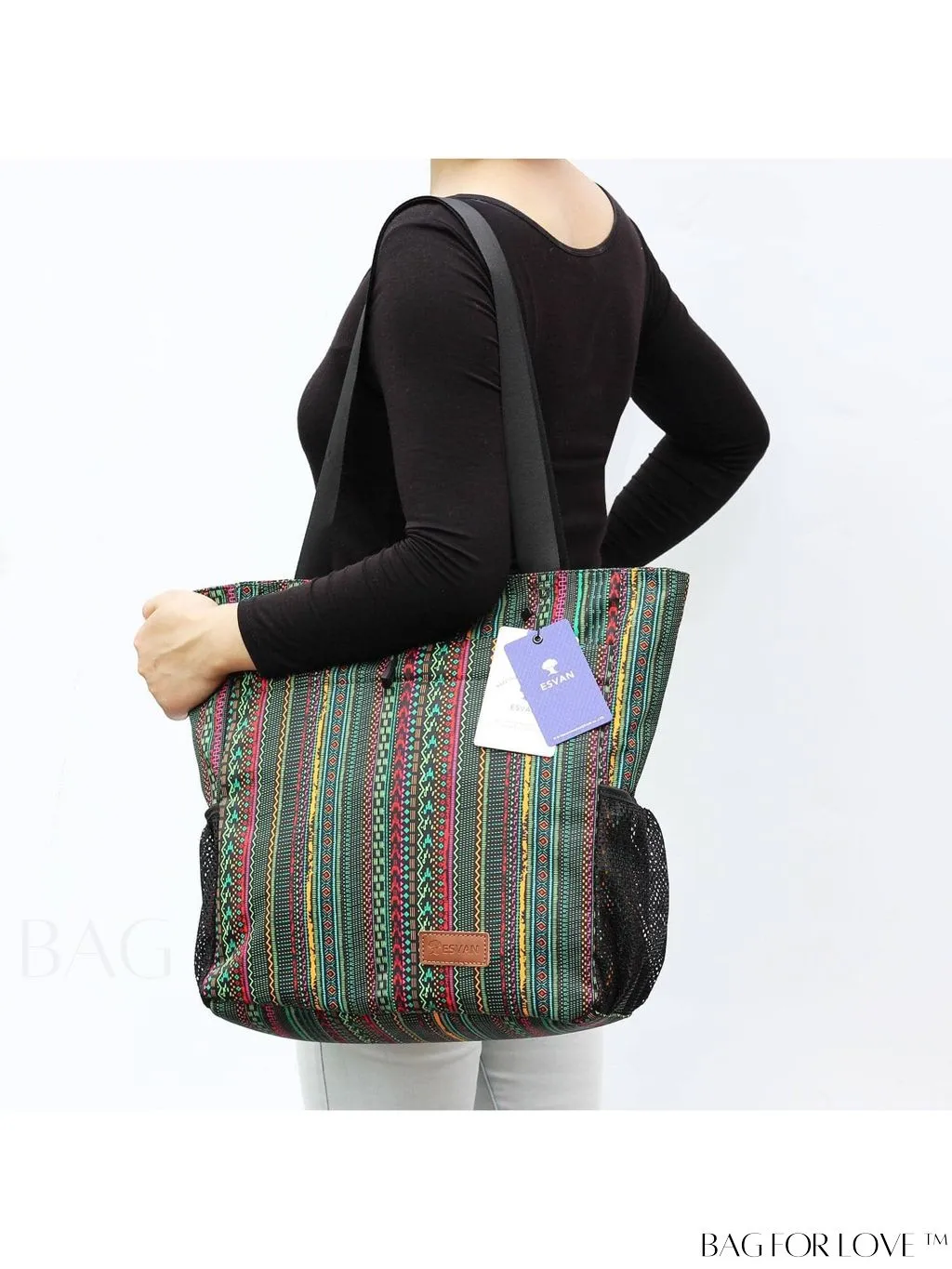 BagForLove - Water-Resistant Floral Tote Bag: Large, Multi-Pocketed for Gym, Work, Travel, Beach - Daily Essential