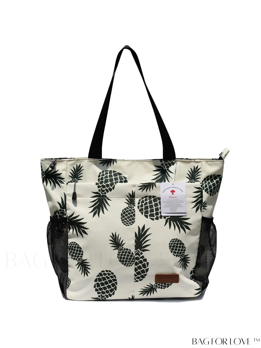 BagForLove - Water-Resistant Floral Tote Bag: Large, Multi-Pocketed for Gym, Work, Travel, Beach - Daily Essential