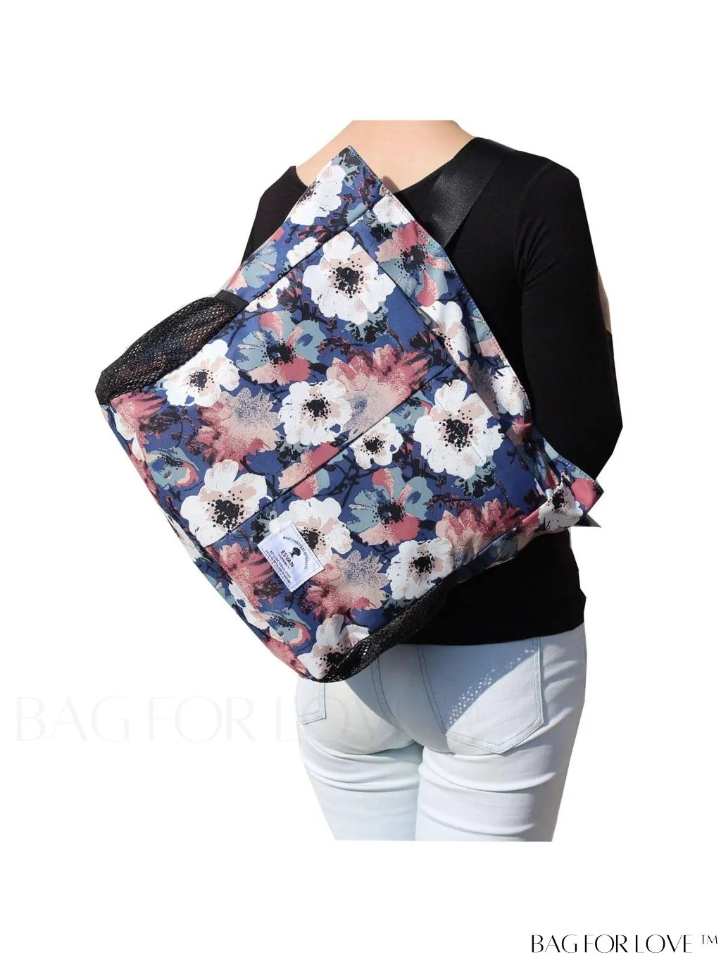 BagForLove - Water-Resistant Floral Tote Bag: Large, Multi-Pocketed for Gym, Work, Travel, Beach - Daily Essential
