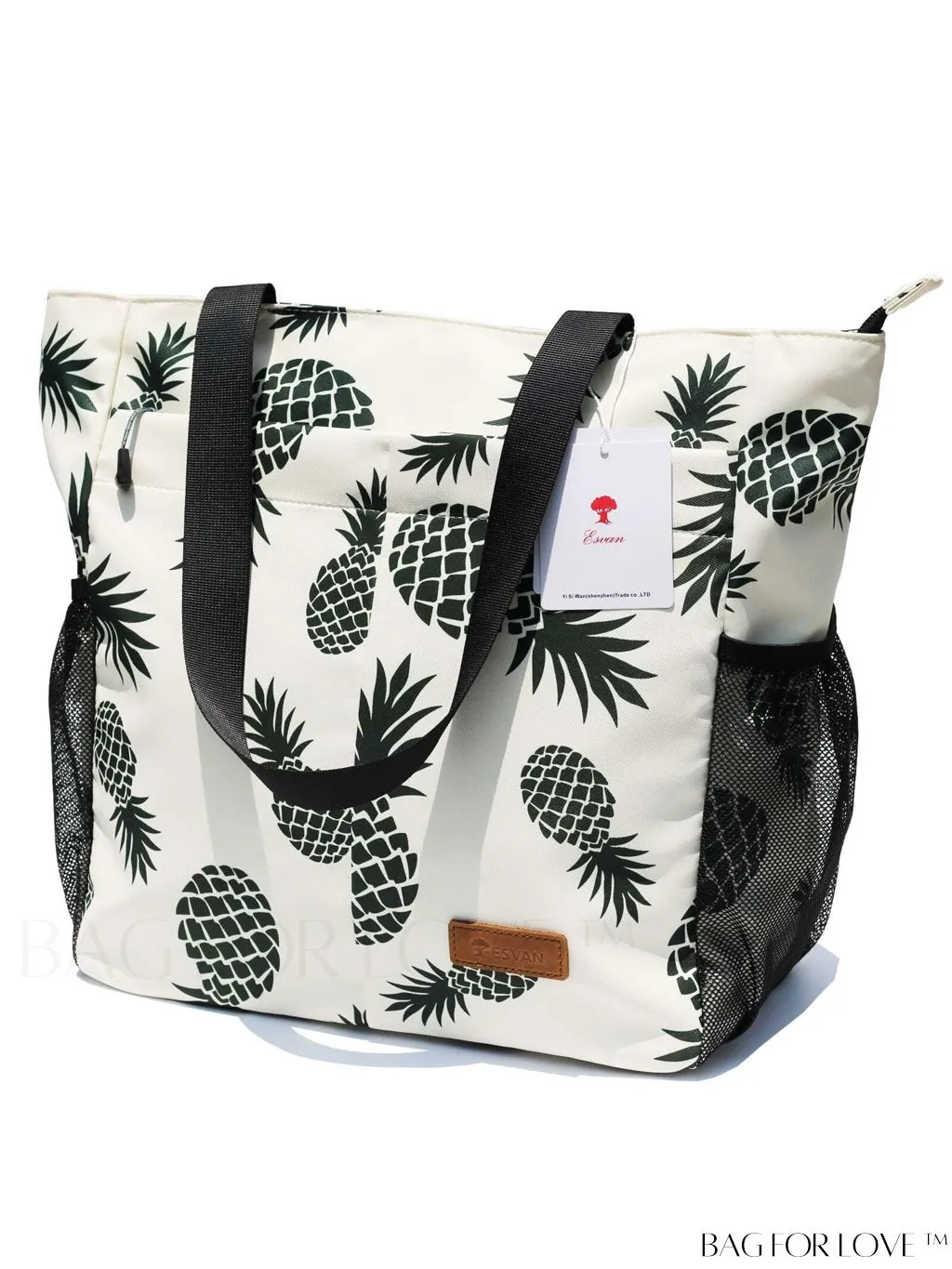 BagForLove - Water-Resistant Floral Tote Bag: Large, Multi-Pocketed for Gym, Work, Travel, Beach - Daily Essential