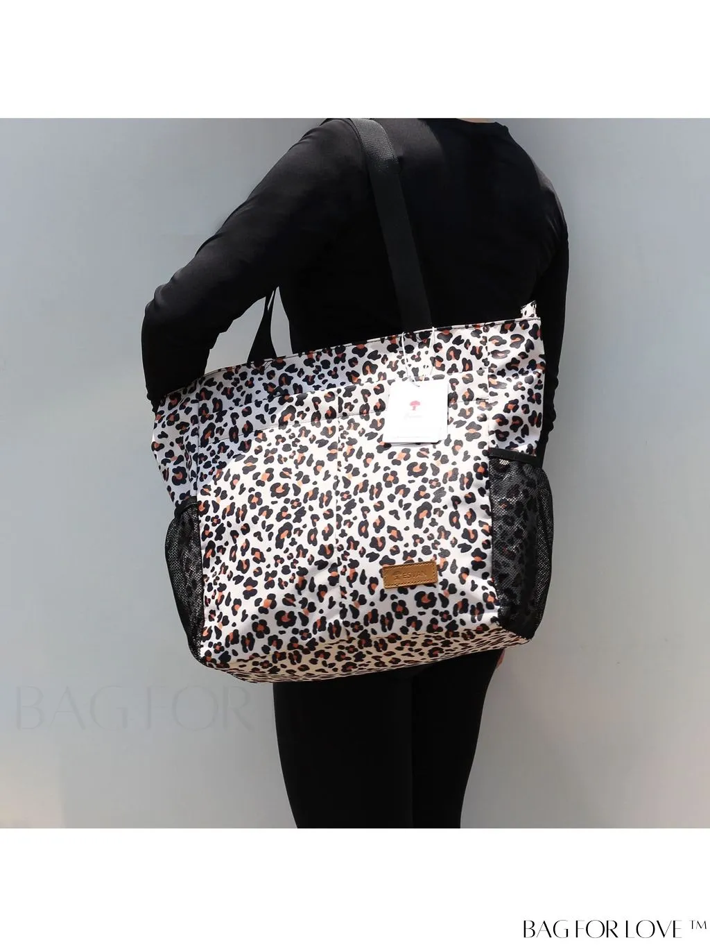 BagForLove - Water-Resistant Floral Tote Bag: Large, Multi-Pocketed for Gym, Work, Travel, Beach - Daily Essential