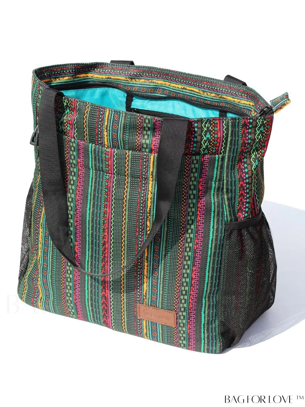 BagForLove - Water-Resistant Floral Tote Bag: Large, Multi-Pocketed for Gym, Work, Travel, Beach - Daily Essential